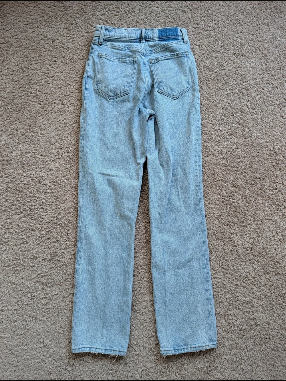 Abercrombie Womens Light Blue Curve Love Ultra High Rise 90s Straight Jean 25/0R